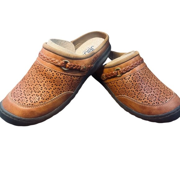 Jbu Womens Memory Foam Slip-On Clogs Laser-Cut Design & Braided Strap - Size 7.5 - Picture 4 of 8